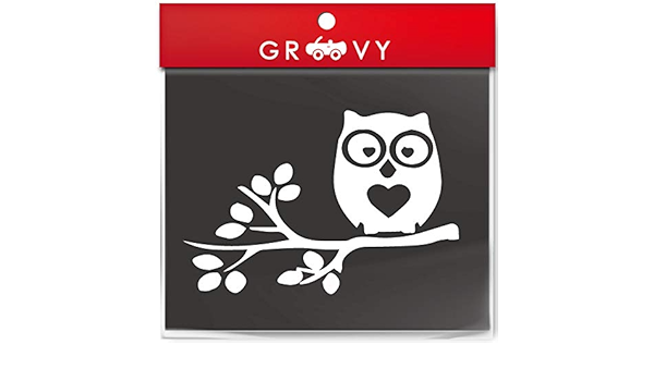 ハート 木 ふくろう フクロウ 梟 ステッカー 開運 幸運 お守り かっこいい かわいい おしゃれ 車 ブランド アウトドア シール おもしろ グッズ 防水 エンブレム アクセサリー ブランド 雑貨 1268 ホワイト ステッカー デカール 車 バイク Amazon