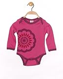 長袖ボディスーツ(ピンクフラワー) (0-3ヶ月(50～60))