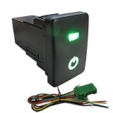 LEDポジション ON OFFスイッチ トヨタ スズキ ダイハツ Aタイプ 電源マーク グリーン 互換品