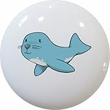 Carolina Hardware and Decor 1648 Baby Seal Ceramic Cabinet Drawer Knob by Carolina Hardware and Deco