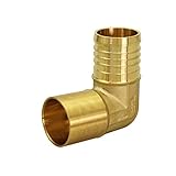 Everflow pmsl1212-nl 1 /2インチx 1 /2インチエルボPex Xオス汗(ストリート)、鉛フリーDZR真鍮構造、Barb接続、と互換性Pexパイプ配管接続、低コストシステム