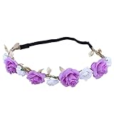 Domybest子供　ベビー　花冠　フラワーヘアバンド　ヘッドドレス ヘアアクセサリー　結婚式　ブライダル　子供用　髪飾り 女の子 　キッズ 髪飾り 花かんむり ウェディング フラワー ヘッド　6色選