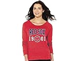 MLBボストンレッドソックスレディースクルーネックSweatshirt , Large , Red