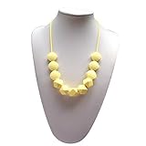 Lil' Jumbl Baby Teething Necklace | Organic Food Grade Silicone | BPA-Free (Yellow) [並行輸入品]