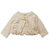 《H29年春物》(日本製) Pample Mousse(パンプルムース) キラメキタック天竺さくらんぼモチーフ付ボレロ 70cm /IV NO.DP-71205