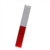 EFORCAR 20枚 反射ストリップ 警告ステッカー 赤と白 反射警告テープ トラック 車