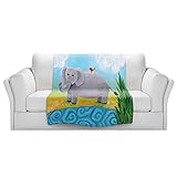 ブランケットウルトラソフトFuzzy 4サイズ！NjoyによるDiaNocheデザインからアート象ホームDecor Unique Designer芸術的スタイリッシュな寝室アイデアCouch Thro