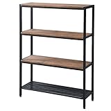 山善(YAMAZEN) ラック 組み立て品 アンティーク調 アイアン 4段 アンティークブラウン 幅88×奥行30×高さ126cm FAR-126(ABR/SBK)