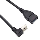 ViViSunUSB 3.0 L型 90°方向変換ケーブル USB 3.0 延長ケーブル タイプAオス- タイプAメス 超高速 5Gbpsのデータ転送同期リード (下L)