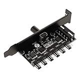 B Baosity 4ピン電源6ウェイコンピューターファン速度コントローラー速度ガバナーキット