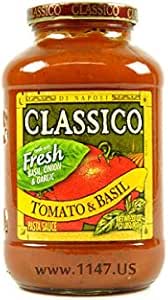 Amazon Costco コストコ Classico クラシコ パスタソース トマト バジル 1瓶907g 32oz 並行輸入商品 Costco パスタソース 通販