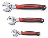 GearWrench 81990 3 Piece Adjustable Wrench Set (6-Inch, 8-Inch, 10-Inch) [並行輸入品]