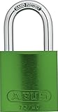 ABUS 72/40 KA Safety Lockout Aluminum Keyed Alike Padlock with 1-Inch shackle, Green by ABUS