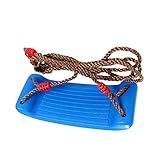 Baosity 全4色　荷重150キロ　子供と大人　ブランコ　ベアリング　ロープ　座席用　ハンギング　屋外　遊び場　調整可能　　 - ブルー