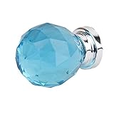 SODIAL(R)1件のアクリル引き出し/キャビネット/ビン/ドア/戸棚のプルノブ---青