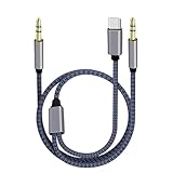 Juckier Type-C&Phone to 3.5mm オーディオケーブル DAC内蔵 HIFI音質 aux ケーブル イヤホンジャック 変換 タイプc カーオーディオ/スマホ接続 1.2m 高速伝送 USB-C/Phoneシリーズ対応