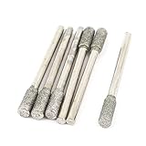 Chiloskit 10本円柱型 入りセットダイヤモンドビット 研削ヘッド ビット ミニルーター 研磨用 回転ヤスリ (4mm)