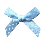 Blue 7mm Polka dot Bows by Miss Bo Peep