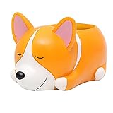 BESTOMZ 植木鉢 多肉植物 陶器鉢 子犬型（コーギー）