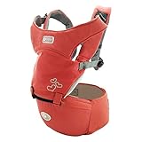 (crosmall) 抱っこひも　6way　ヒップシートキャリア おしゃれなベビーキャリア　クッション座面 負担軽減　おんぶ　快適 (ピンク)