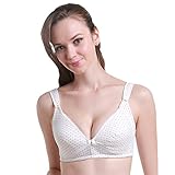 KINDOYO レディーズ 新しく美しい 綿下着便利ボタンマタニティ看護ブラ, スタイル-3/90B-C