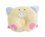 かわいいピギーコットン新生児枕防止フラットヘッド枕0-1歳イエロー