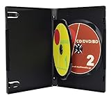 オーバルマルチメディア DVDケース 2枚収納15mm厚フリップトールケース ホワイト 15個 箱入り ブルーレイケースとしても最適