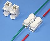 電線接続コネクタ 接線端子 簡単プッシュ式 2Pケーブル中継コネクタ 中継コネクタ 無溶接 クイック 接続 10個
