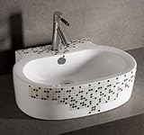Whitehaus whkn4046 – 03 whkn4046 – 03isabella装飾楕円形壁マウントBasinオーバーフロー、1つの蛇口穴&センターDrain ,ホワイト