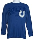 マジェスティックIndianapolis Colts Football Est 1953大人用スモールNFL Authentic長袖ワッフルシャツ – ブルー