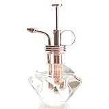 純粋なスタイルのプラント・ミスター - 真鍮の噴霧器を備えたクリアカラーガラスボトル （ローズゴールドカラー）