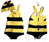 【Upwing】 ミツバチ水着 帽子とのセット (100cm-110cm)