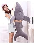 林新 サメ　ぬいぐるみ　特大　130cm　サメ抱き枕/鮫ぬいぐるみ/プレゼント/お祝い/ふわふわぬいぐるみ　サメ (画像通り)