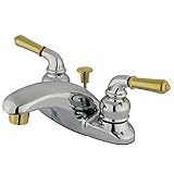 Kingston Brass KB624 Two Handle 4 in. Centerset Lavatory Faucet with Retail Pop-up