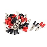 DealMux 33ミリメートル長いプラスチックコーティングされた絶縁ワニワニ口クリップの18Pcs