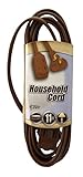 Coleman Cable 09409 11-Foot Flatplug Extension Cord 2-Prong with Glowing Plug, Brown [並行輸入品]