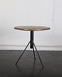 IRON/WD. TABLE/ブラウンウッド×スチール インダストリアルカフェテーブル / アンティーク　家具