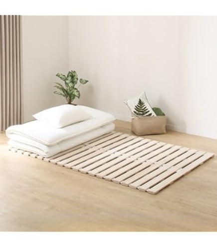 【ニトリ】ヒノキすのこベッド SD 丸めてしまえる Amazon｜ニトリ(NITORI) セミダブル 丸めてしまえるヒノキすのこ