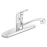 Belanger eby65ccpキッチンシンク蛇口with low-arc注ぎ口、1ハンドル、ポリッシュクローム