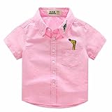 AMIGGOO ボーイズ ワイシャツ　T-シャツ 長袖 半袖 キッズ ブラウス 子供服 男の子 フォーマルシャツ 結婚式 発表会 卒業式 入学式 動物柄　キリン