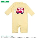 BabyChips ロンドンバス(名入れ長袖ベビーロンパース) 70 ライトイエロー