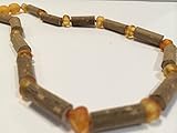 Hazelwood Necklace 17 inch Gluten sensitive Raw Baltic Amber Honey Gut issues; Eczema, Acid Reflux, 