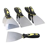 RdExP Puttyツールステンレス鋼ブレード、プラスチックハンドルPuttyフィラーナイフブラック&シルバーカラーのセット10 22x10.2CM/8.66x4.02 Inch( L x W) M
