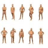 ZEDACAKAI (10個) 1/43 紳士男子現代人物模型ミニチュアシーンGKは自分で彩色する必要がある