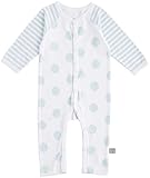 リトルジラフ ベビー肌着 ドットコレクション 長袖ロンパース 3-6m (ブルー) lg1023-01 【正規代理店輸入】