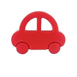 Mamimami Home 歯がため 歯固め シリコーン製 カー おしゃぶり ベビー知育玩具 おしゃぶりチェーン アクセサリー 男の子 出産祝い 内祝い ギフト 7.7x6cm 1個レッド [BPAフ