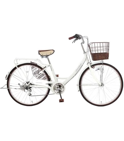 LUELLA シティサイクル 26インチ ホワイト バスケット付き 売り切れ】【マットホワイト】fivecard-bikeプラチナダイス 26