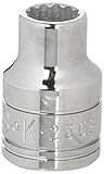 S K Hand Tools SKT2308 .38in. Drive 12 Point Standard Socket 8mm