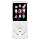 sikiwind 音楽 MP3 プレーヤー 1.8 インチ画面 MP3 ウォークマン Bluetooth 互換 5.0 HIFI サウンドサポート 128G TF カード ((FMラジオ機能付き-メモリなし))