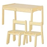 大和屋 ノスタ ラージテーブル＆リトルチェア（2脚） 3点セット ナチュラル 19200103 06